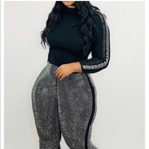 Two piece sequin set. Pants & Top!
